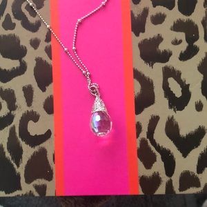Quartz crystal pendant necklace